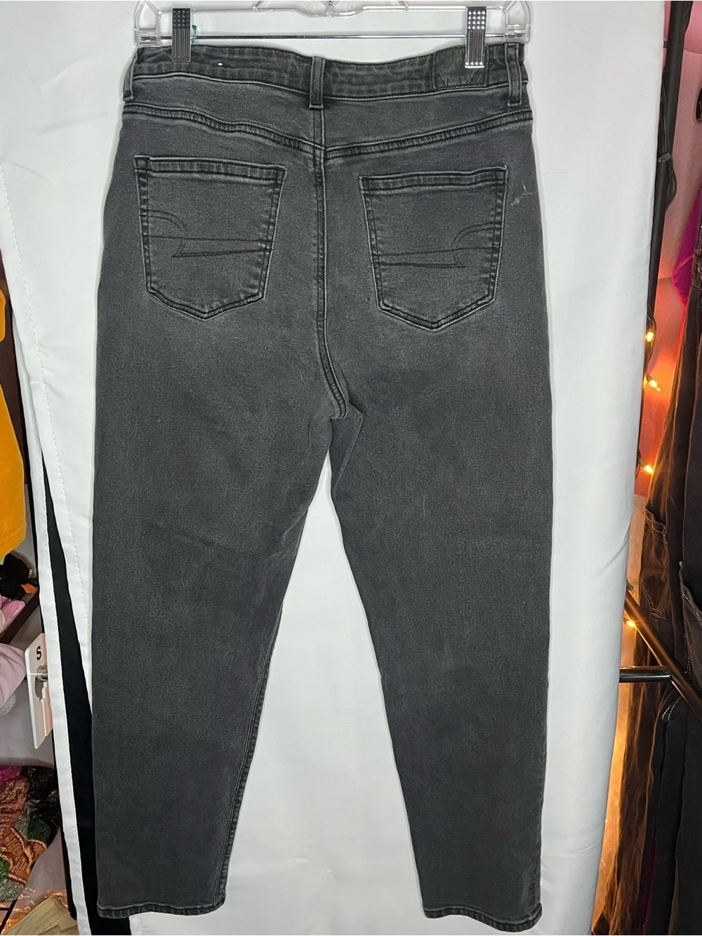 American Eagle Outfitters High-Rise Charcoal Stretch Jeans